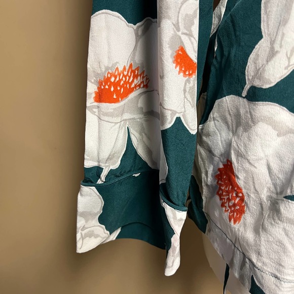 Equipment Green Floral Wrap Blouse - Picture 4 of 7